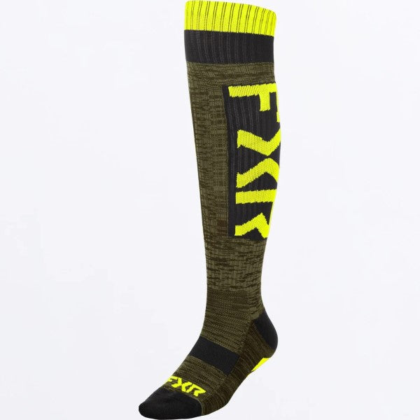 Bas de Motocross Sock Noir/Or, de face