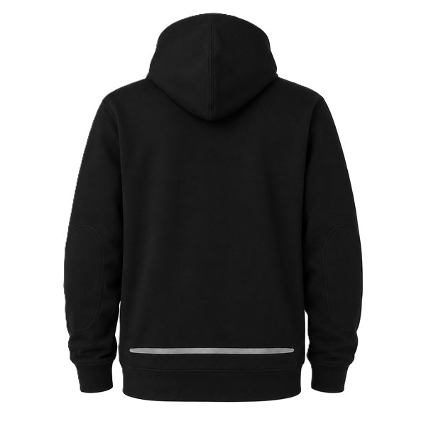 Coton Ouaté de Moto AA 8 Gear avec Capuchon Junior Noir, de dos