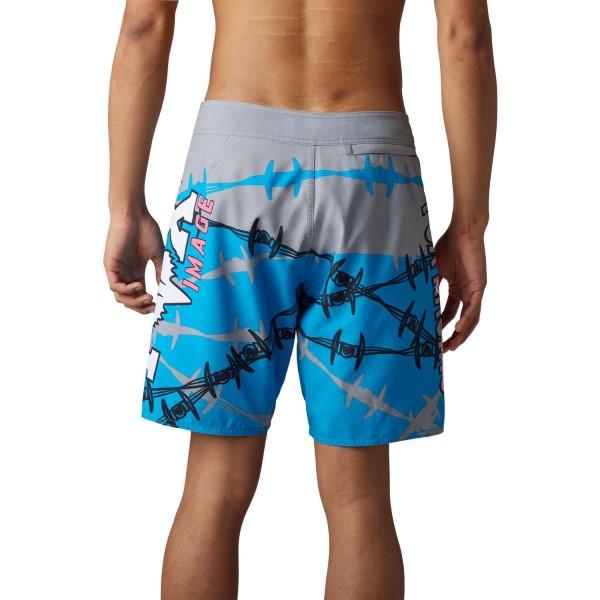 Maillot de bain Barbed Wire Bleu/Gris de dos