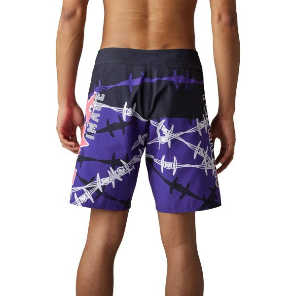 Maillot de bain Barbed Wire Mauve/Noir de dos