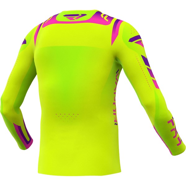 Chandail de Motocross Vapor Air Mauve/Jaune incliné de dos