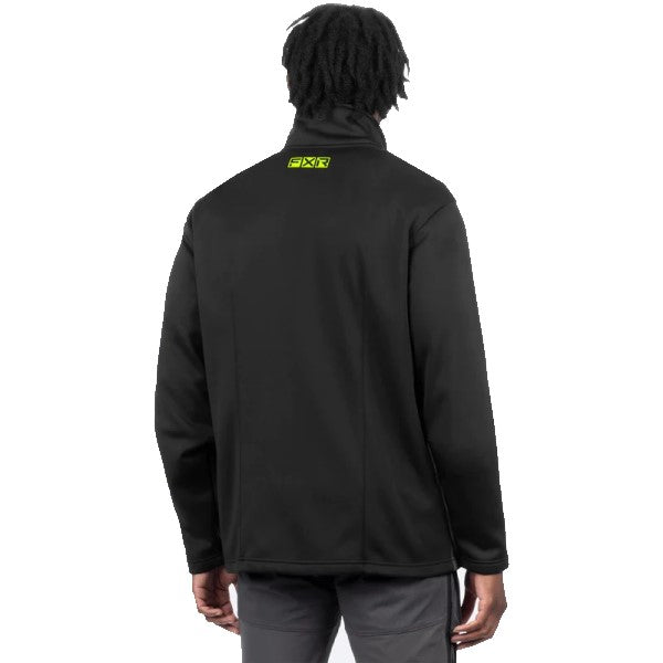 Manteau Zip-Up Elevation Tech Noir/Jaune Dos