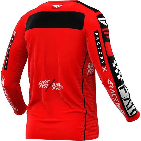 Chandail de Motocross Podium Gladiator Rouge/Noir Dos