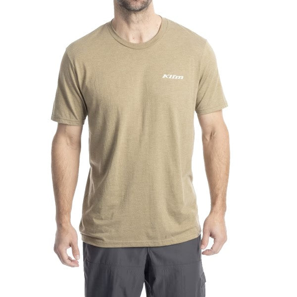 T-Shirt Saddle Mountain Tri-blend Klim beige, de face