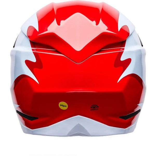 Casque de Motocross Moto-10 Spherical Fluid Carbone Noir/Rouge, Dos
