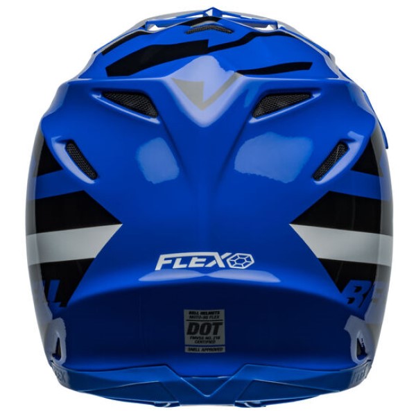 Casque Moto-9S Flex Bleu Derrière