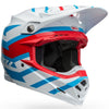 Casque Moto-9S Flex Blanc/Rouge/Bleu