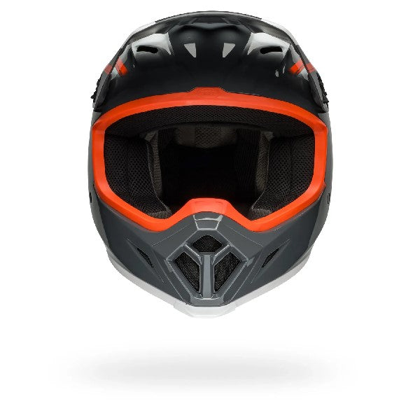 Casque de Motocross MX-9 Mips Dart Gloss/Bell gris orange de face