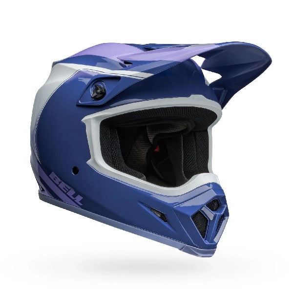 Casque de Motocross MX-9 Mips Dart Gloss/Bell mauve de profil