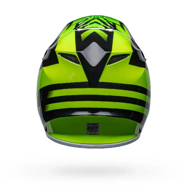 Casque de Motocross MX-9 Mips Disrupt/Bell noir vert /arrière 
