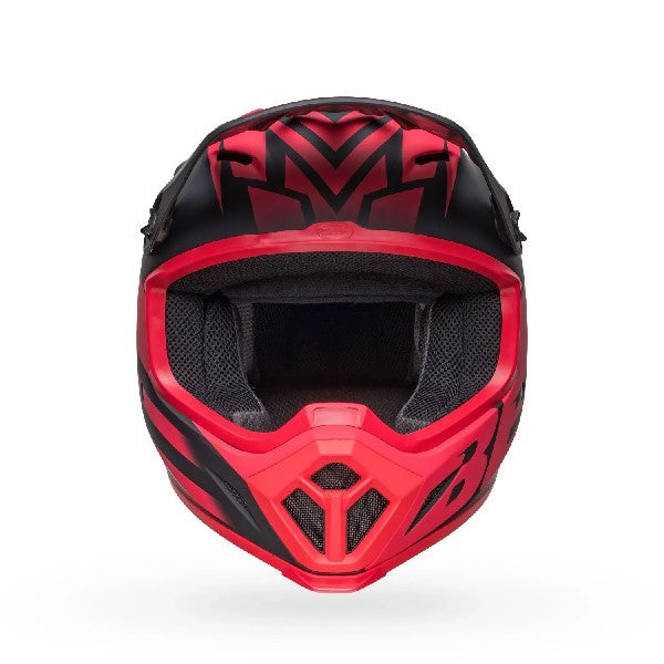 Casque de Motocross MX-9 Mips Disrupt/Bell rouge de face