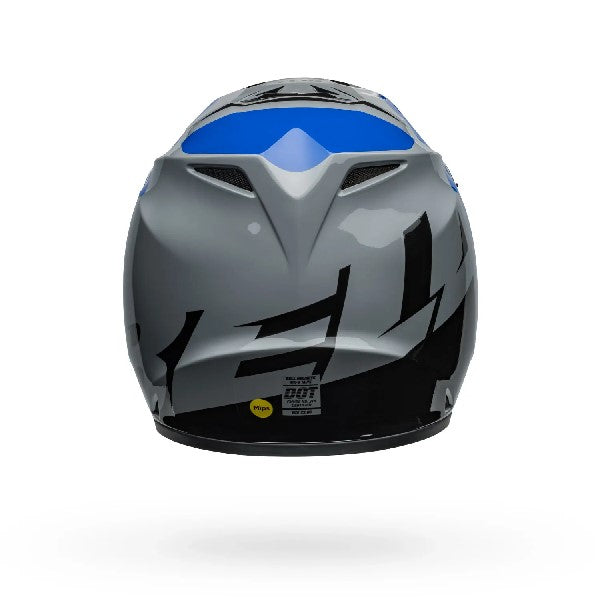 Casque de Motocross MX-9 Mips Alter Ego/Bell bleu gris de dos