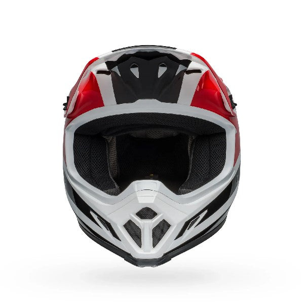 Casque de Motocross MX-9 Mips Alter Ego/Bell rouge et blanc de face