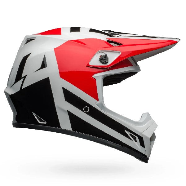 Casque de Motocross MX-9 Mips Alter Ego/Bell rouge et blanc de profil