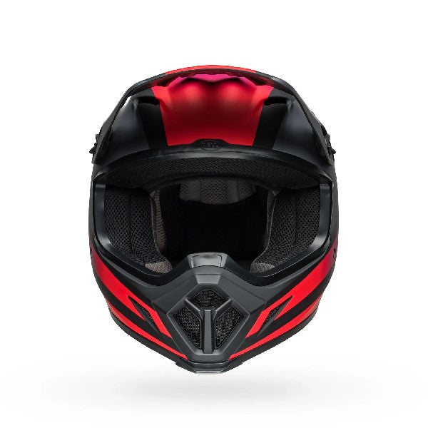 Casque de Motocross MX-9 Mips Alter Ego/Bell / noir rouge de face