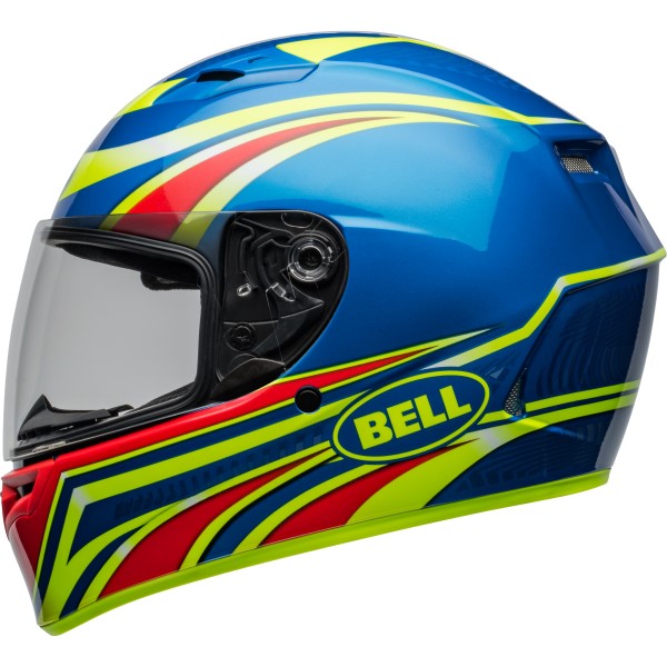 Casque Intégral de Moto Qualifier Conduit Bleu/Jaune/Orange côté droit