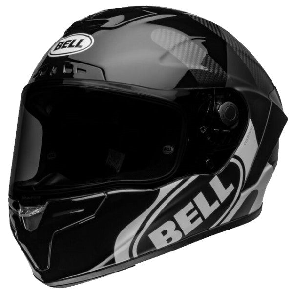 Casque Intégral de Moto Race Star DLX Flex Hello Cousteau Algae Noir/Blanc incliné de droite