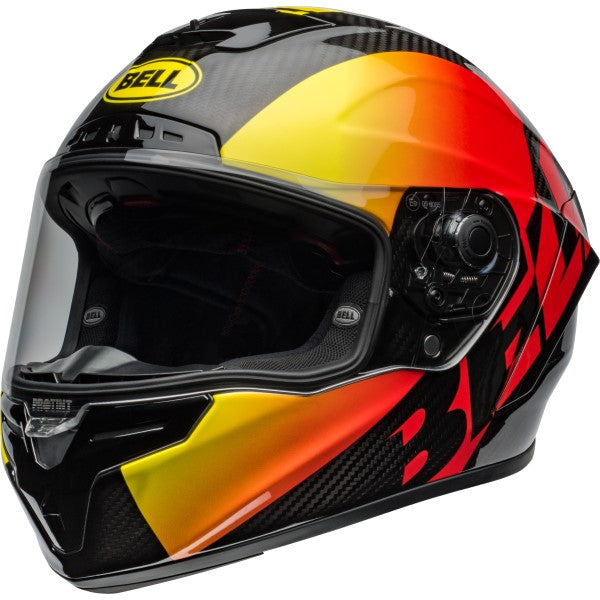 Casque Intégral de Moto Race Star DLX Flex Noir/Rouge côté droit