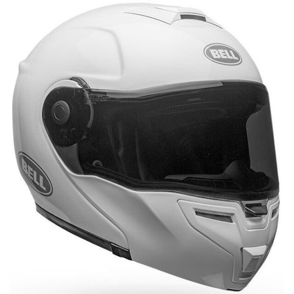 Casque Modulaire de Moto SRT Blanc incliné de gauche