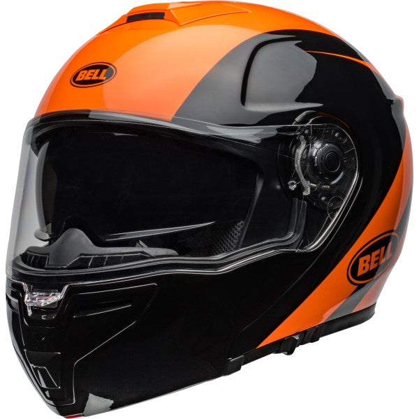 Casque Modulaire de Moto SRT-Modular Noir/Orange côté droit