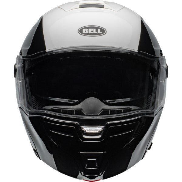 Casque Modulaire de Moto SRT-Modular Noir/Blanc côté avant