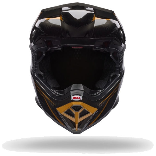 Casque de Motocross Moto-10 GP Pace Édition Limitée Noir/Or de face
