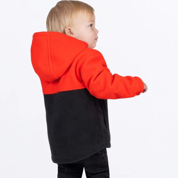 Manteau Ride Reversible enfant bleu camo rouge, de dos