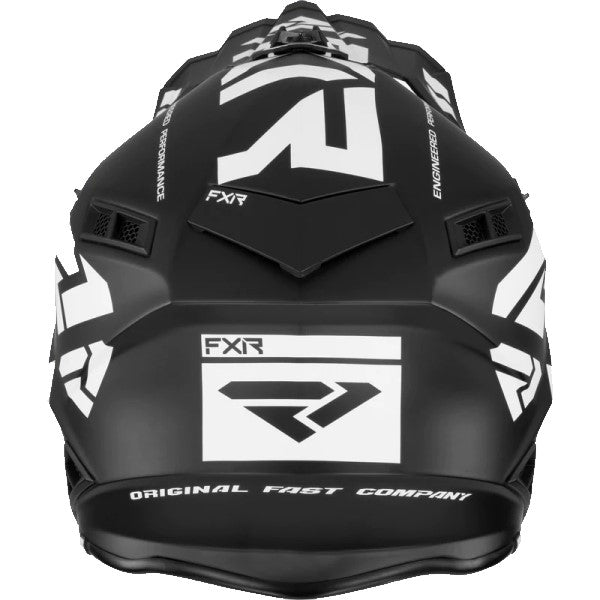 Casque de Snowcross Helium Race Avec Boucle à Libération Rapide Noir/Blanc Derrière