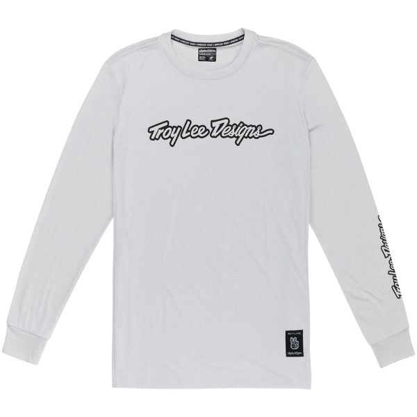 Maillot de Vélo Skyline Ride Signature Manches Longues Blanc de face