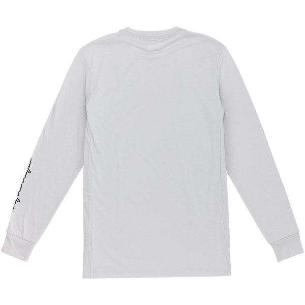 Maillot de Vélo Skyline Ride Signature Manches Longues Blanc de dos