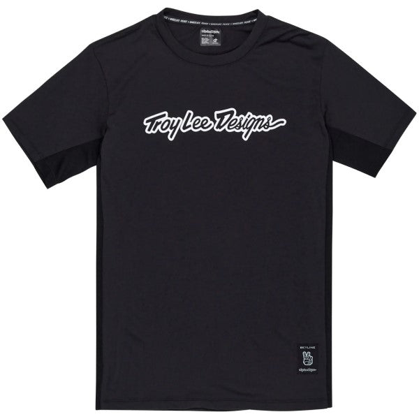 Maillot de Vélo Skyline Ride Signature Manches Courtes Noir de face