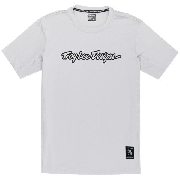 Maillot de Vélo Skyline Ride Signature Manches Courtes Gris de face