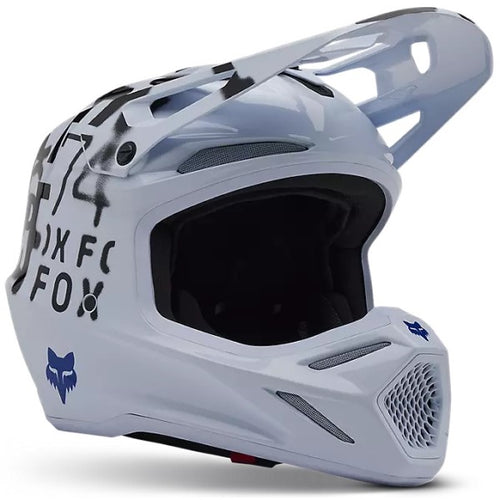 Casque de Motocross V3 Seventy4 Fox blanc, de 3/4