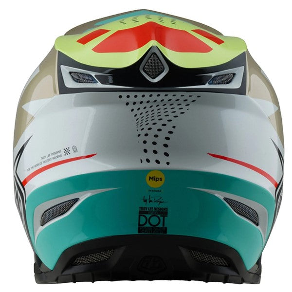 Casque de Motocross SE5 Composite Optic MIPS Troy Lee Designs blanc, arrière