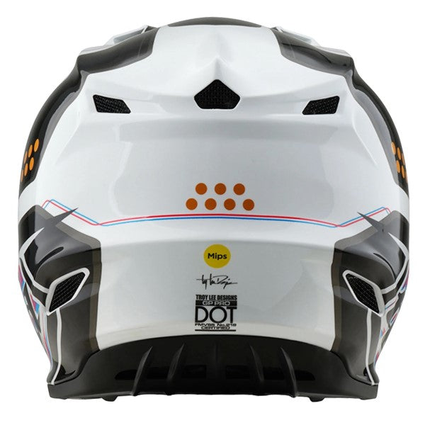 Casque de Motocross GP Pro Trooper MIPS Troy Lee Designs blanc, arrière