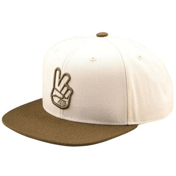 Casquette à Visière Plate Peace Troy Lee Designs blanc, avant