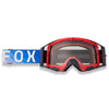 Lunette de Motocross Airspace Fade Fox blanc et bleu, de face
