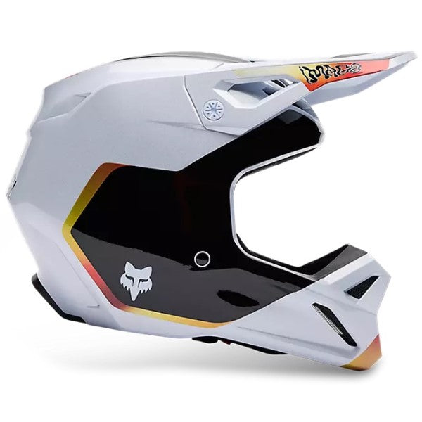 Casque de Motocross V1 Hello Future MIPS blanc, de côté