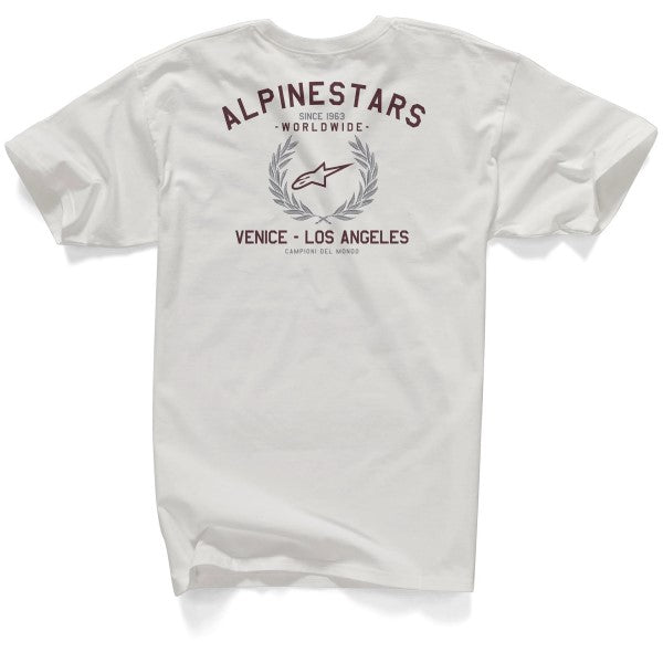 T-Shirt Wreath Alpinestars blanc, de dos