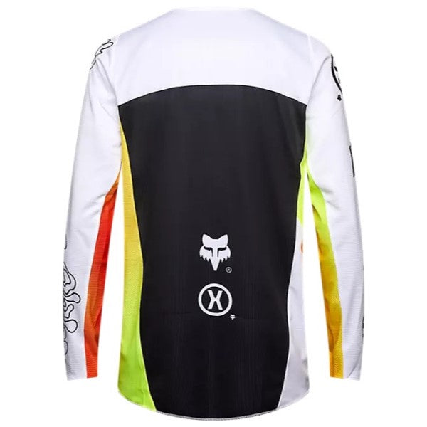 Chandail de Motocross 180 Hello Future Fox blanc, de dos