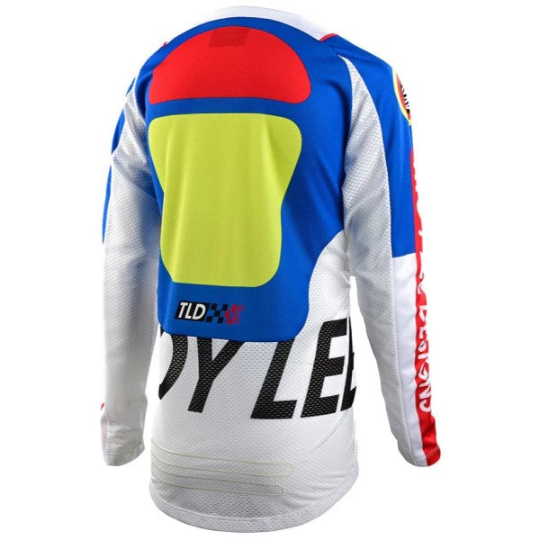 Chandail de Motocross GP Drop In Junior Troy Lee Designs blanc, de dos