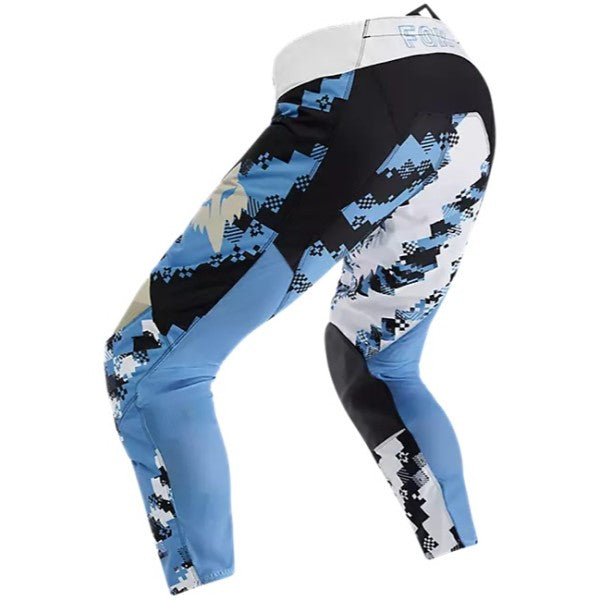 Pantalon de Motocross 180 Digi Image Fox blanc, de dos
