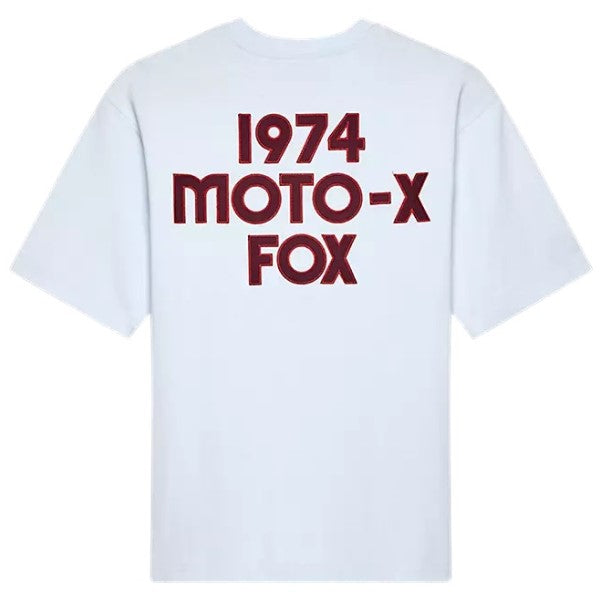 T-Shirt Moto-X Oversized Fox blanc, de dos