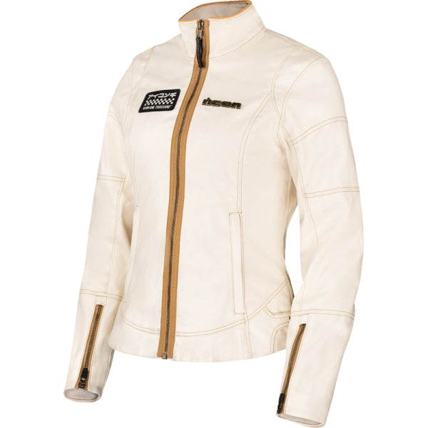 Manteau de Moto Tuscadero 3 Femme Icon blanc, de face