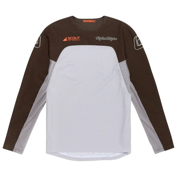 Chandail de Motocross Scout SE Systems Troy Lee Designs blanc, de face