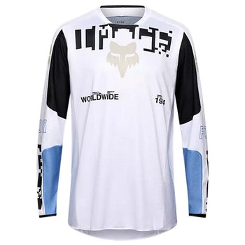 Chandail de Motocross 180 Digi Image Fox blanc, de face