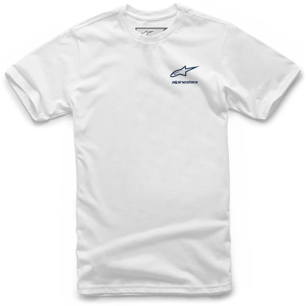 T-Shirt End Of The Road Alpinestars blanc, de face