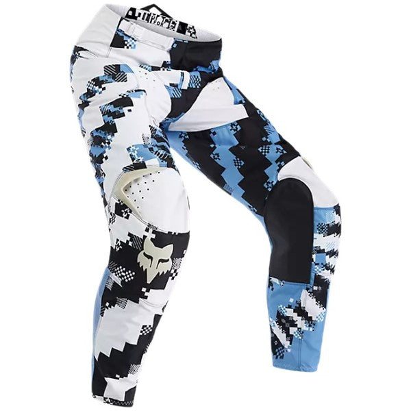 Pantalon de Motocross 180 Digi Image Fox blanc, de face