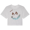 T-Shirt Hello Fox Baby Femme Fox blanc, de face