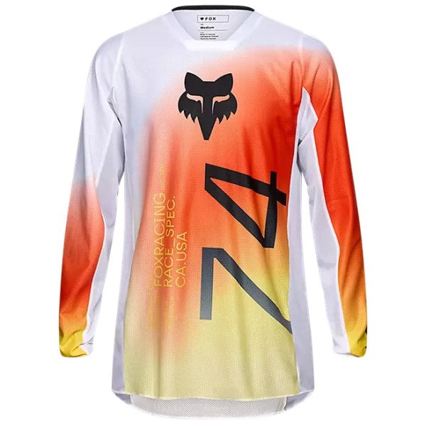 Chandail de Motocross 180 Air Haze Fox blanc, de face